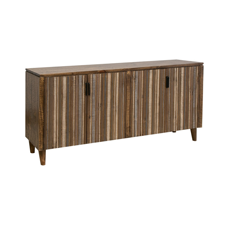 Tiza 68.5'' Solid Wood Sideboard, Brown/Beige
