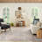 Machine Washable Oriental Blue/Red Area Rug-880018754