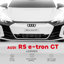 Voiture autoportée blanche e-tron GT avec télécommande parentale et roues amortissantes
