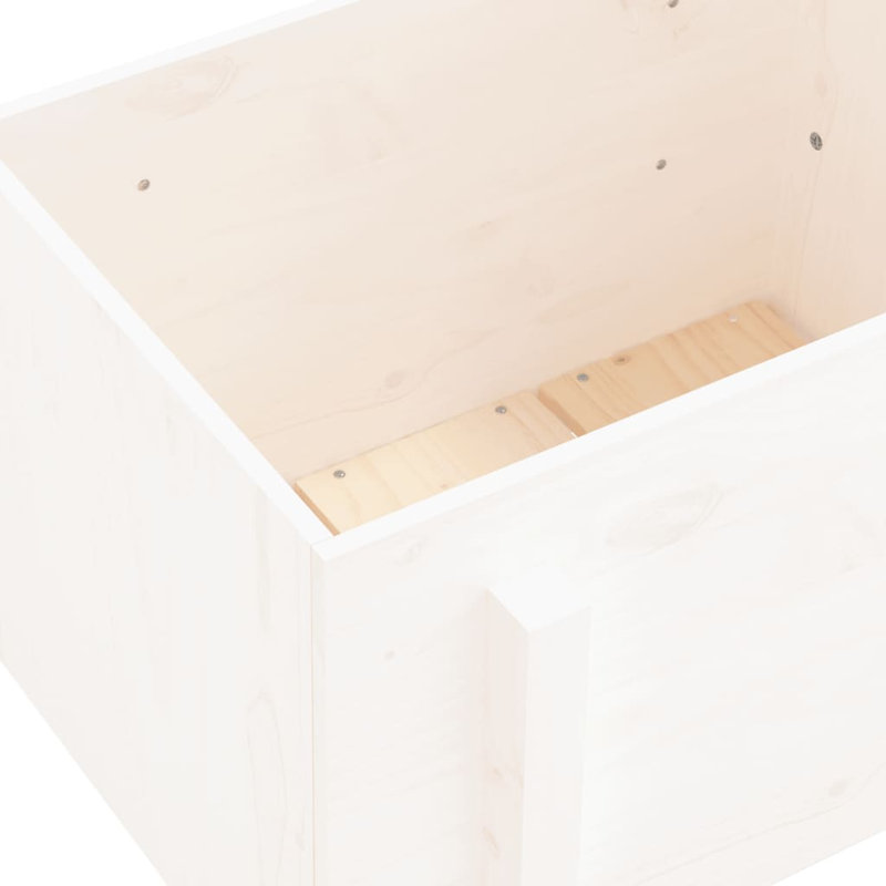 Meenakshi Wood Raised Garden Bed, 57cm H x 62cm W x 50cm D, White, Pine