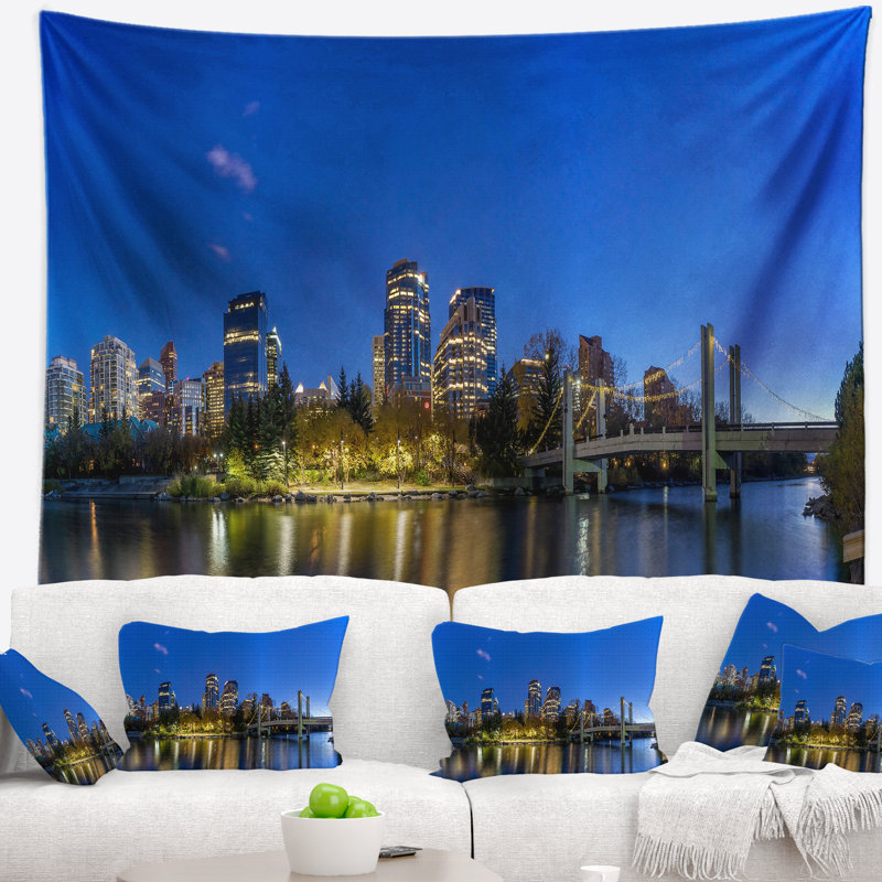 Photographie calgary skyline tapisserie Cityscape, H 32 po x l 39 po