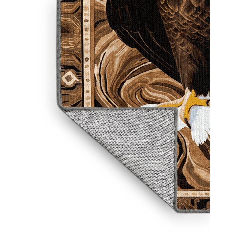  Tapis lavable aigle à tête blanche, Rond 7 pi