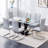 Crystalynn 55 L x 35.4 W Glass Tabletop Dining Table Set-1856474880