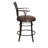 Maryrose Swivel Upholstered Faux Leather Counter Stool with Steel Frame-484553228