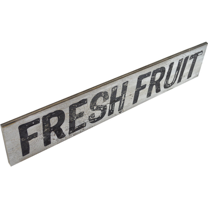 « fraîche fruit », art textuel sur bois manufacturé