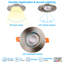 3 Inch LED Gimbal Recessed Light with J-Box, 5CCT 10-100% Dimmable, 35W Eqv.-105374199