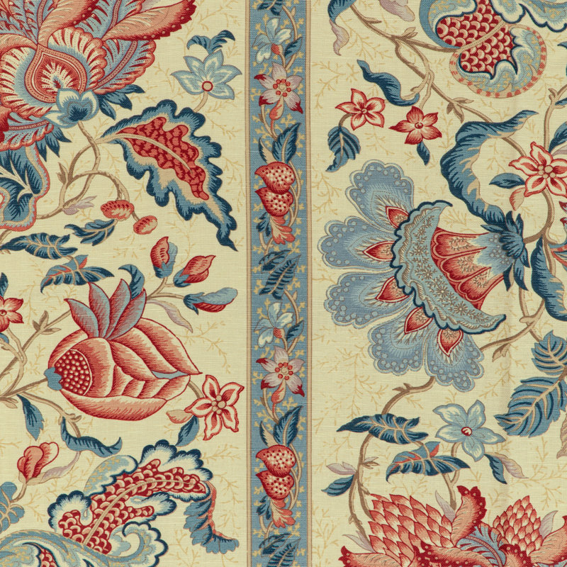 Louverne Montflours Print Fabric, Red