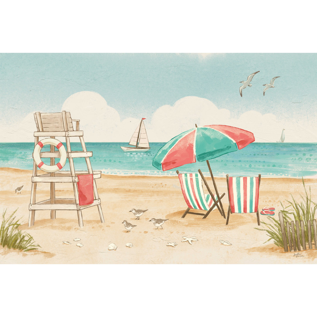 " Beach Time I Crop " by Janelle Penner Beachcrest Home™ 