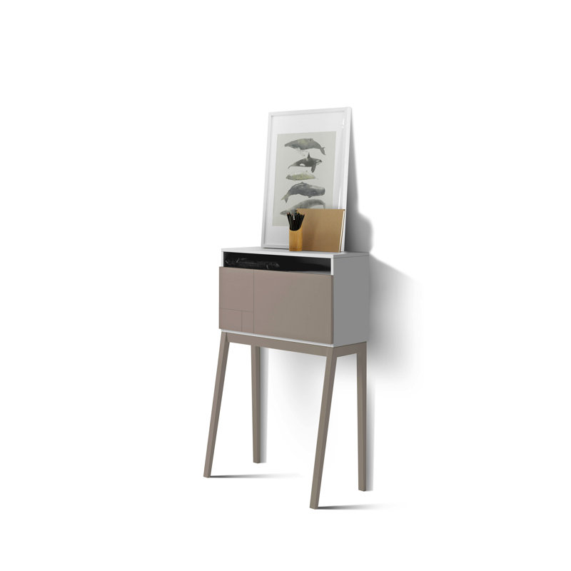 Wilcox Writing Desk, White/Moka