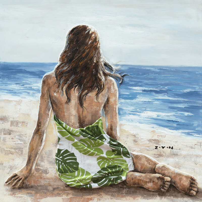 Serenity tropical sur toile, H 12 po x l 12 po x P 1 po
