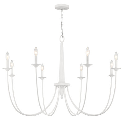  Stonecrest 8-Light Chandelier in Bisque White