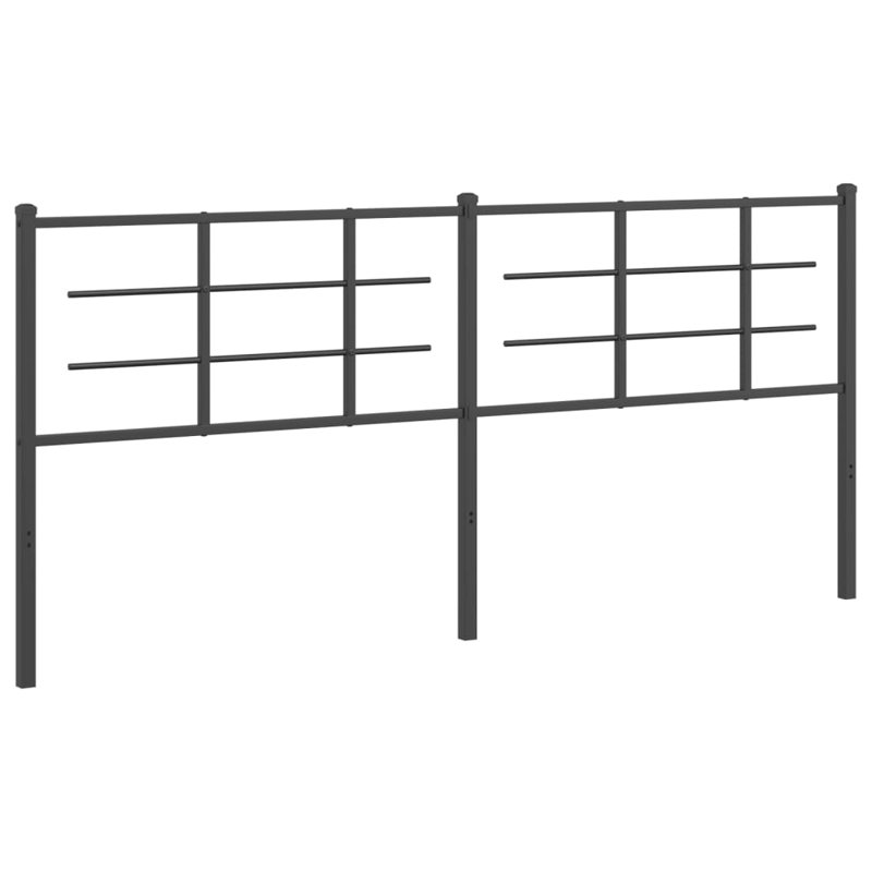 Melayna Metal Headboard, Super King - 180 x 200 cm, Black