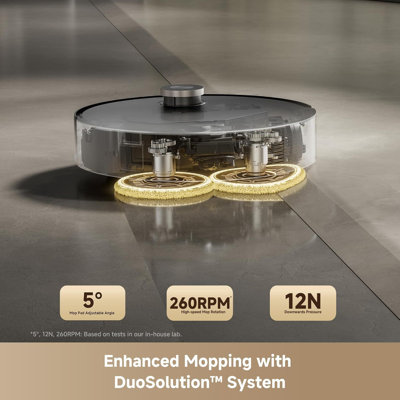 Mobius 60 Robot Vacuum and Mop, 30,000Pa Suction, Auto-Interchangeable Mop Pads, 3.15inches Obstacle Overcoming