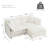 Comfy L Shaped Modular Coush Loveseat Sofa With 1 Ottoman-676241533