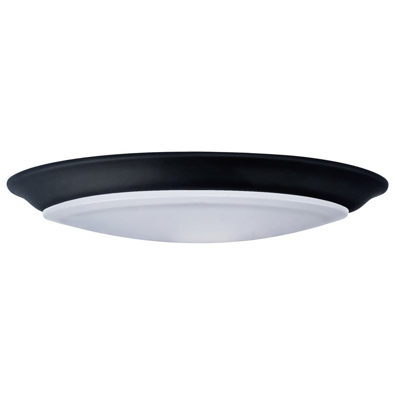 Plafonnier encastré en acrylique Willebroek, Noir, H 1,44 po x l 9,49 po x P 9,49 po
