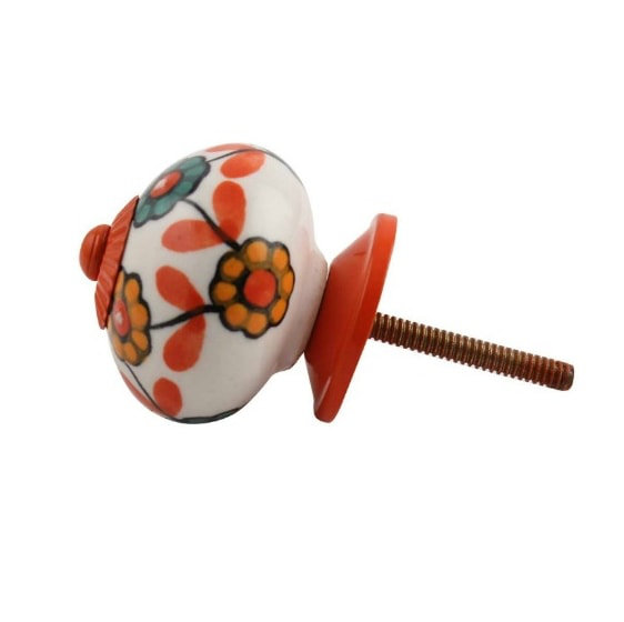 Hand Painted 1 1/2" Diameter Round Knob