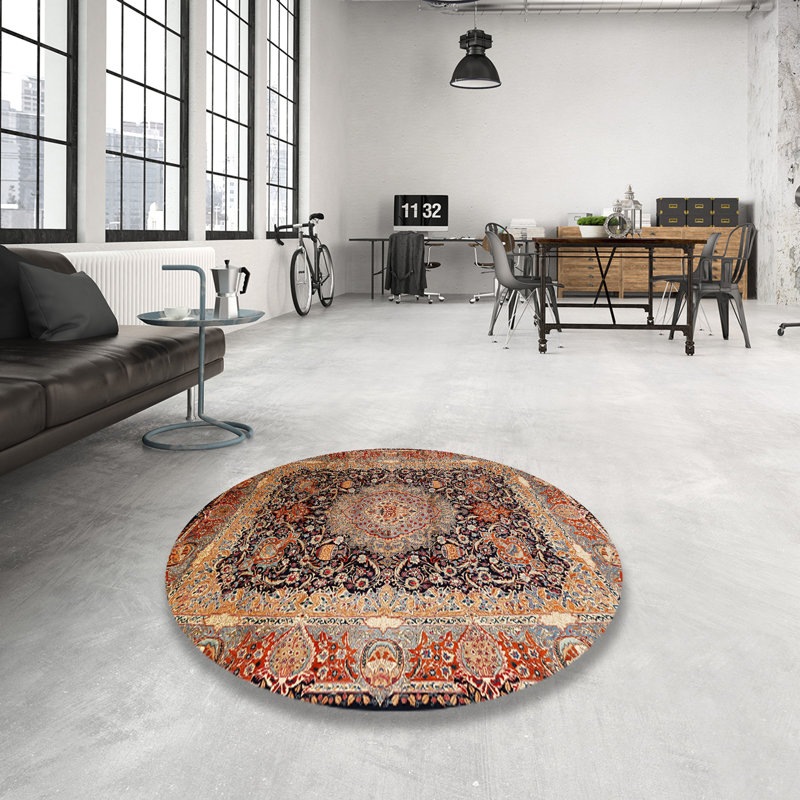 Kalena Oriental Indoor Rug, Round 6'