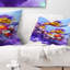 Coussin lombaire en aquarelle florale vase