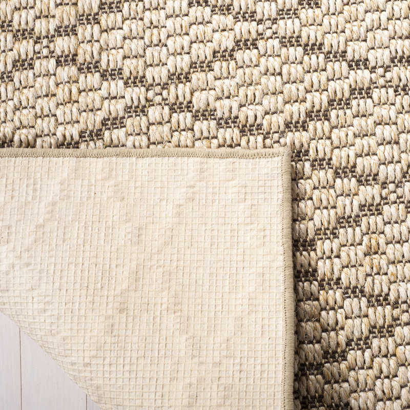Aaltien Beach Jacquard Weave Sisal Geometric Rug, Rectangle 3' x 5'
