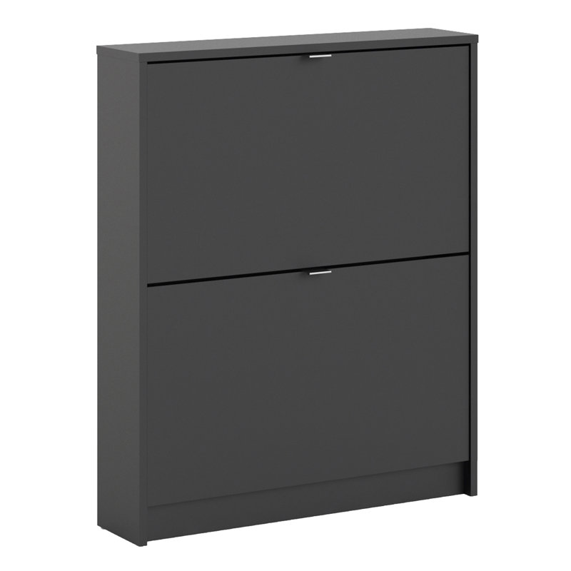Shoes 6 Pair Shoe Storage Cabinet, Matte Black