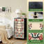 Commode à 4 tiroirs pour la décoration de branches de chambre à coucher avec art floral rétro Petite commode à vêtements pour commodes
