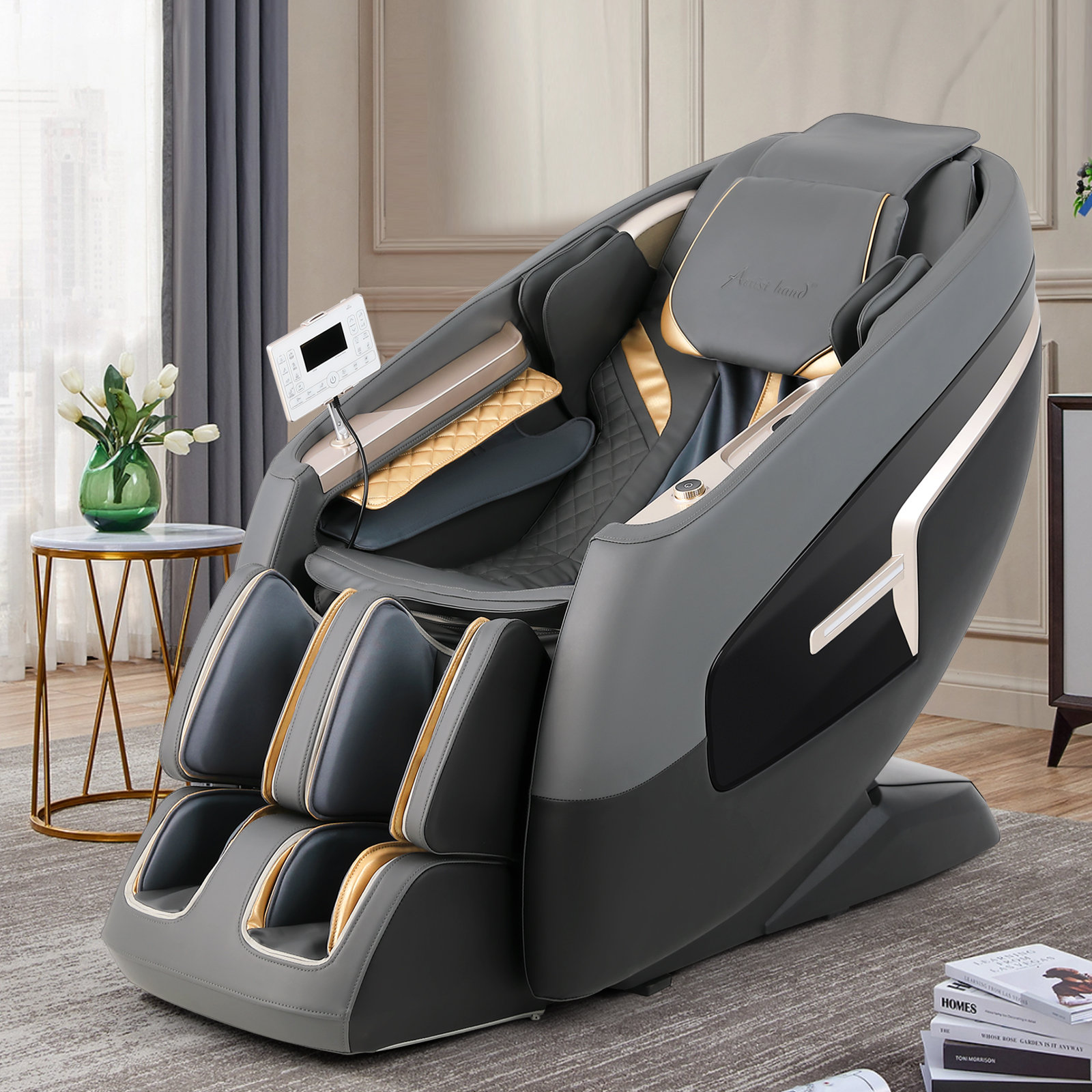 Inbox Zero Upholstered Heated Massage Chair & Reviews