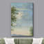 Nuage vibrant bleu nuage chaîne de montagnes arbres nature paysage art moderne décor minimaliste rustique-101090829-101090828