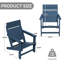 Hdpe One-piece Backrest Adirondack Chair Set Of 2-114509165