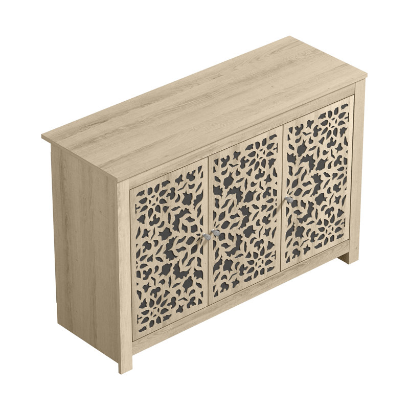 Culbreath Arrastia 3 Door Wide Sideboard, Oslo Oak, Barli