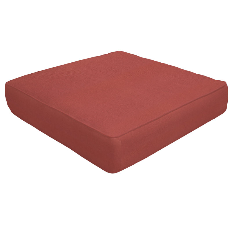 Double Piped Indoor/Outdoor Sunbrella Ottoman Cushion, Canvas Regatta Sunbrella® Canvas, 5" H x 23" W x 20" D