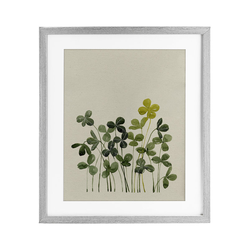 «Hidden Gems Botanicals», reproduction sous verre encadrée, design par Grace Popp, Cadre de ferme gris, H 16 po x l 13 po