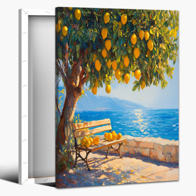 Art mural citron, cuisine méditerranéenne, art mural sur toile citron pour la cuisine, décoration murale fruits italiens, images de citron pour le mur, affiches d'art rétro 36 po x 48 po