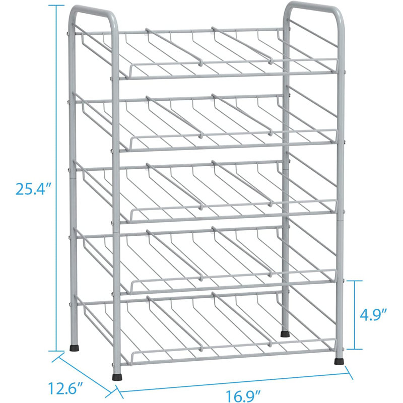 Deelip Freestanding Spice Rack, Silver