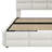 Upholstered Daybed With Storage 2 Drawers And Charging Station, Day Bed Frame With LED Lights And Storage Headboard-1766971696