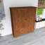 Armoire penderie en bois brun avec tiroirs-1117050676