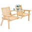 Causeuse de jardin en bois naturel