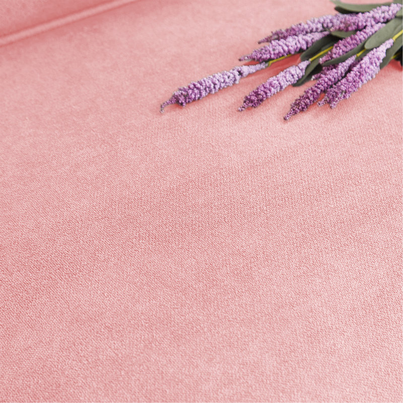 Corduroy Fabric 3-Seater Sofa, Pink