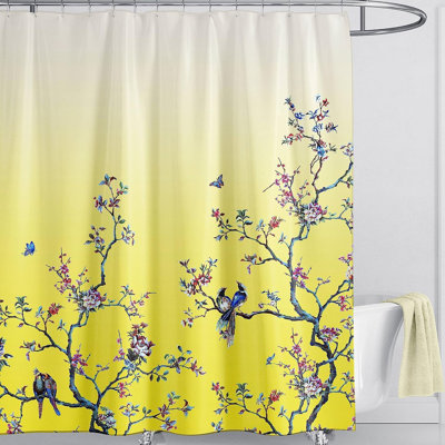 Floral Polyester Shower Curtain