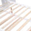 Lit plateforme double blanc avec tablettes coulissantes et lit gigogne simple - Bois massif solide pour un temps de repos élégant