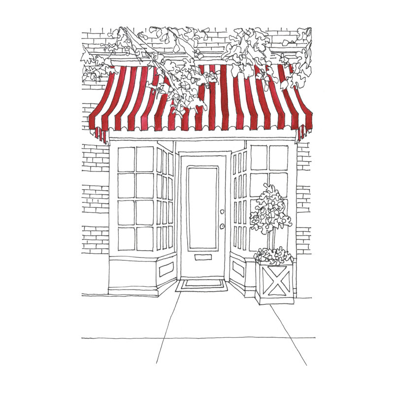Striped Awning VI by Regina Moore - Wrapped Canvas Print, 46cm H x 30cm W x 3.8cm D