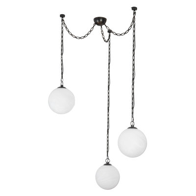 Petra 3 Light Black dimmable LED Chandelier