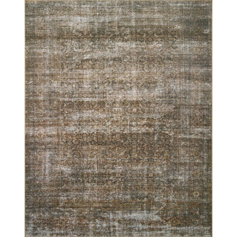 Tapis oriental tabac / rouille Billie, Rectangle 2 pi 3 po x 3 pi 9 po