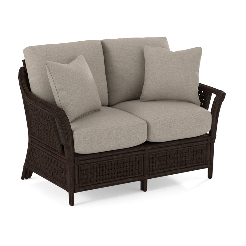 Boca 55'' Upholstered Loveseat, Beige Performance Fabric;, Java