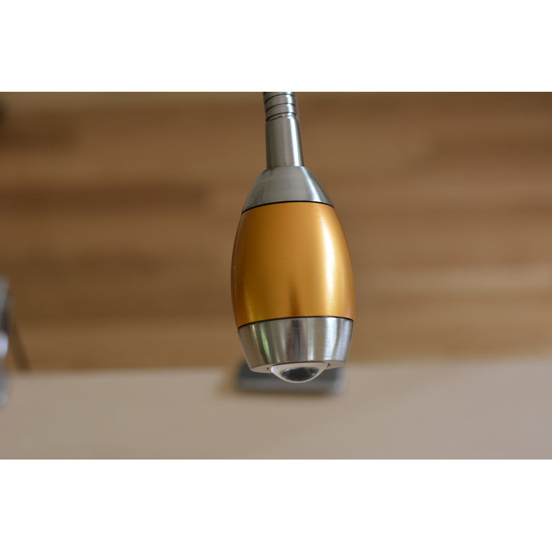 Lampe de bureau argentée 17 po Solari, Or