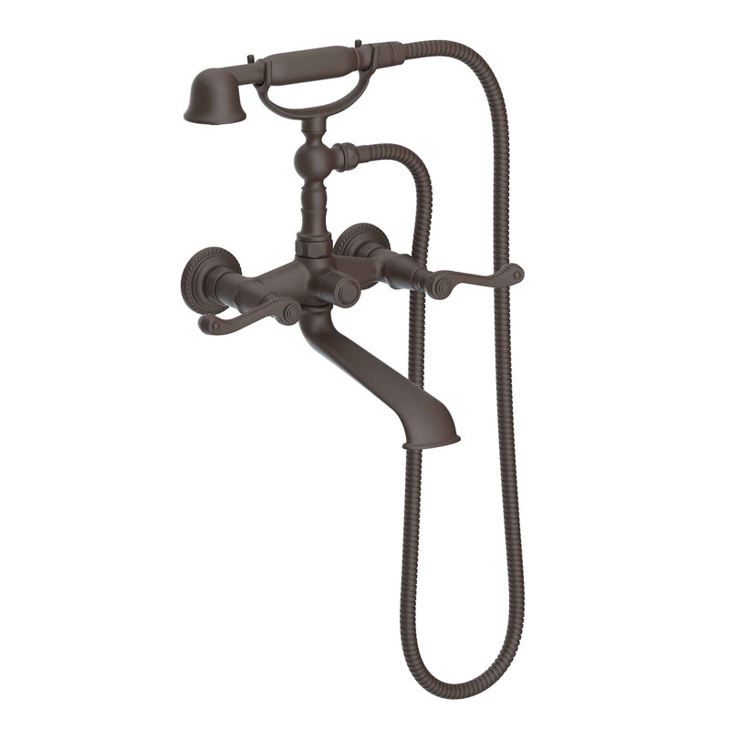 Amisa Wall Mount Exposed Tub & Hand Shower Set, Oil Rubbed Bronze