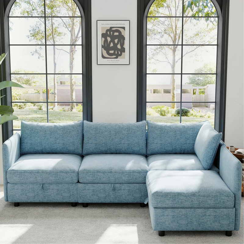 Paire d'accoudoirs latéraux pour canapé modulaire, Blue