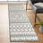 Brunn Geometric Machine Woven Rectangle Polypropylene Area Rug in Blue-507820790
