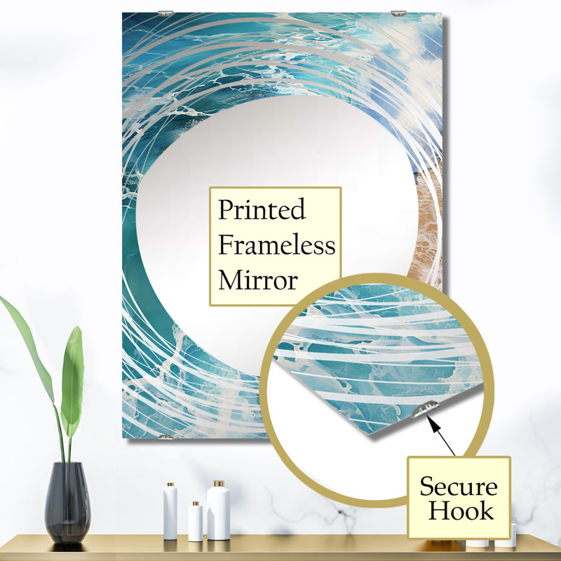 Fulgham - Miroir mural plage et océan MIR139355, 40 po x 30 po