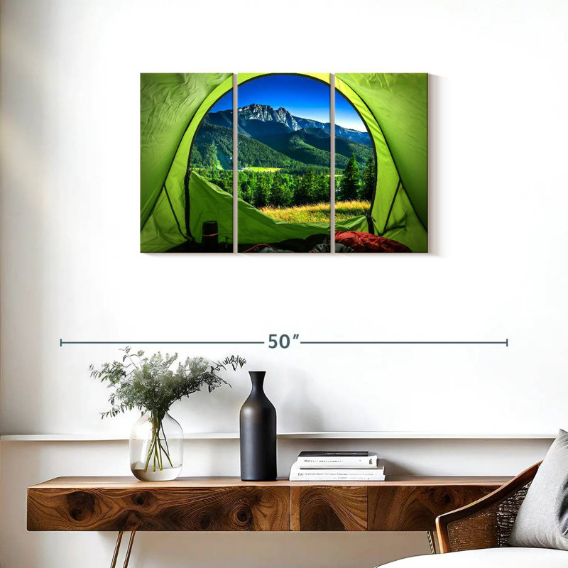 Tent Camping View, 20" H x 33" W