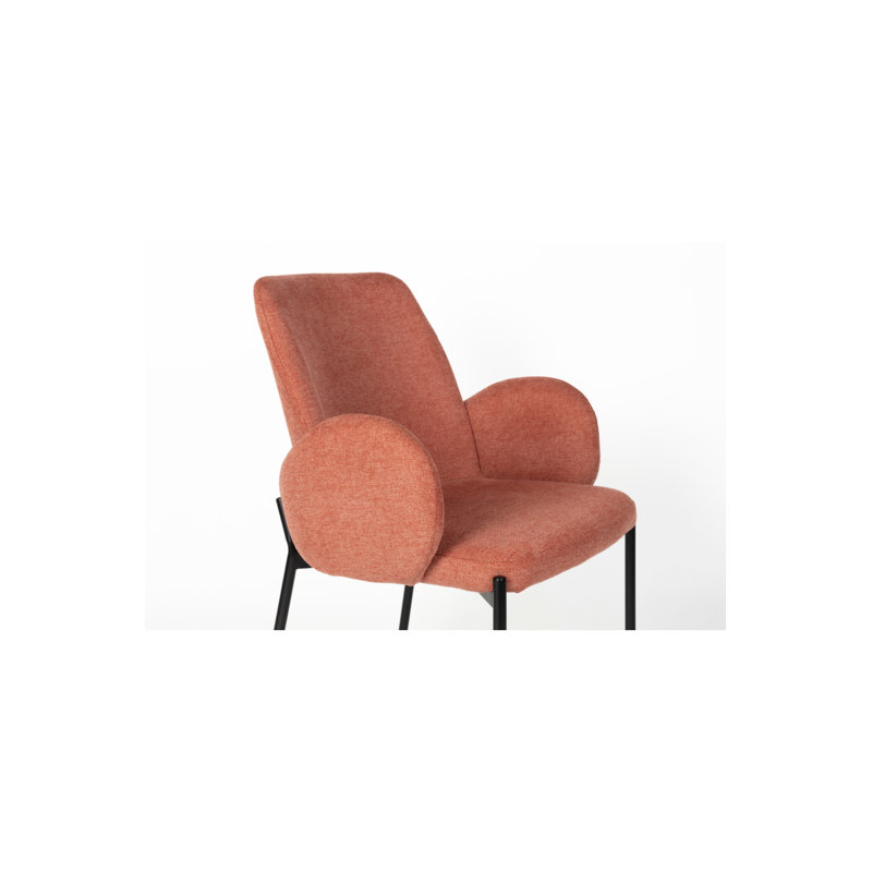 Tjarda Upholstered Arm Chair, Old Pink
